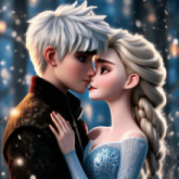 Elsa and Jack Love Kiss